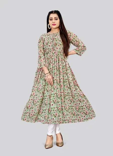 Kashish By Moksh Georgette Printed Kurti Wholesale Market In Surat
